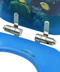 Top Shelf Soft Close Toilet Seat Pair Built Different With Dense MDF Boards And Deep Sea Pattern For Hassle Free Bathroom Upgrades That Truly Feel Like Game Changers close-up of blue toilet seat with zinc alloy hinges