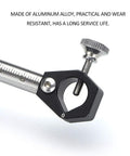 Close-up of Killer Wheel Marking Gauge And Slick Woodworking Scriber Kit For Pro Carpenters showing aluminum alloy frame and adjustment screw.