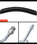 Power Steering Pressure Hose Line Assembly For Ford Ranger 2001 2011 And Mazda B2300 2001 2010 2.3L With O Ring Pump To Gear Rack Pinion Replacement Direct Fit details of hose fittings and connectors
