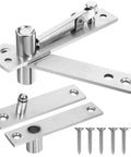 Built Tough Hidden Pivot Hinge For Wood Doors Stainless Steel With Concealed Design And Invisible Pivot Ultra Durable Door Hardware For A Clean Seamless Look And Smooth Operation Rust Resistant, stainless steel hinge with screws