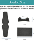 Drop Away Arrow Rest Felt Kit With 2 Pairs Felt Tapes And 2 Arrow Holder Pads Adhesive For Compound Bows product sizes displayed