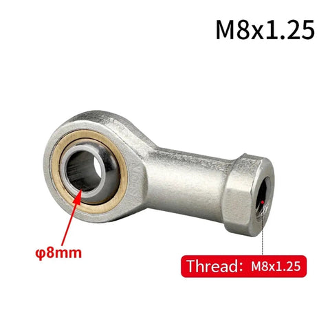Fisheye Joint Female Piston Rod End Ball Head For Universal Pneumatic Cylinder U Fitting Mounting Knuckle Bearing With Internal Thread 8mm Hole Easy Install Rock Solid Performance, M8x1.25 internal thread rod end