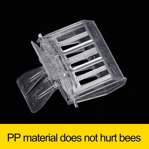 Clear Queen Bee Cage Catcher Clip Set showing transparent plastic build