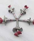 Pro Level 5 Piece Forstner Drill Bit Set Covering 15 To 35mm with sharp edges arranged on a flat surface.