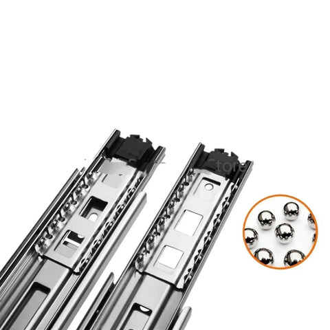 Heavy Duty Full Extension Drawer Slides Side Mount 12 to 40 Inch Adjustable Glides With Detachable Quick Release Latches close-up