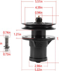 Top Shelf Heavy Duty Spindle Assembly Pull Sheave Kit Part 50051388 Fits Bush Hog Rdth Ath Efm Td Series with measurements.