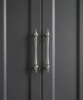 Polished Chrome Cabinet Pulls 5 Inch Hole Centers 6 Pack Zinc Alloy Modern Drawer Handles for Kitchen Vanity Dresser Closet Durable Hardware