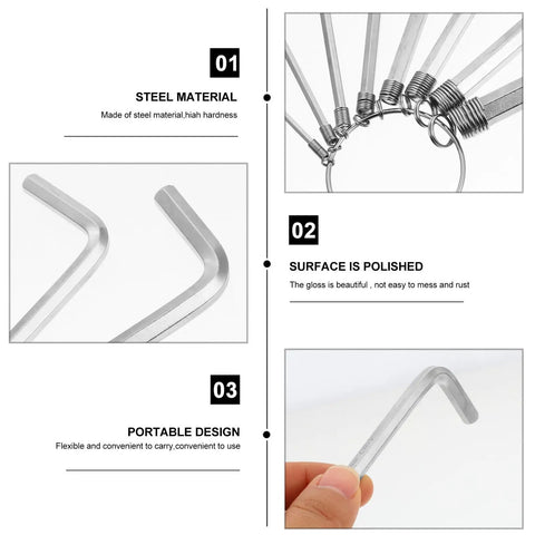 Chill Out With This Hapinary Steel Hexagon Key Wrench Set. Eight Super Durable Sockets For All Your DIY Repairs And Mechanic Work. Smooth L-Shape Design Brings Serious Torque Plus Quick Insertion To Fix Cars, Bikes, Appliances Without Stress Or Slipping. steel hex key set
