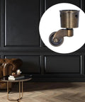 Zinc Alloy Round Cup Caster 4 Pack Heavy Duty Furniture Wheels For Sofa, Piano And Storage Box With 360 Degree Swivel Silent Rollers Matte Finish Ultra Smooth Movement