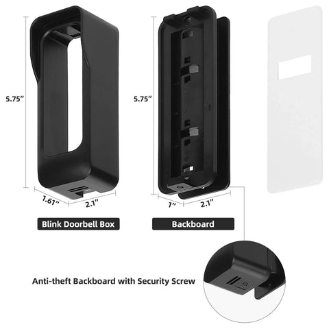 Adjustable Doorbell Mount For Blink Video Doorbell Camera 2nd Gen No Drill Adhesive Or Included Hardware Renters Friendly