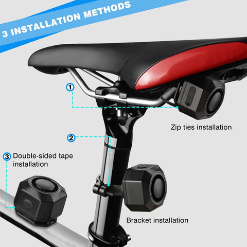 USB Rechargeable Bike Alarm With Remote 110dB Loud Alarm Volume And Adjustable Sensitivity Wireless Security System Keep Thieves Away With Vibration And Motion Sensor For Car Trailer Motorcycle Scooter Ebike