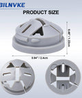 Pro Grade Grey Push In Wire Connectors Screwless Electrical Terminal Blocks shown in three angles, measuring 0.94 inches, 50 pack.