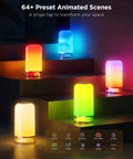 Lit RGBIC Smart Table Lamp 2 With Touch Control, 64 Scene Modes And Matter SmartThings Alexa Compatibility displayed on stairs