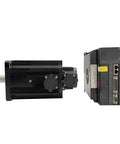 Straight Up Heavy Duty 3.8Kw Ac 220V Servo Motor And Driver Combo Cnc Control System Kit with connectors on black casing.