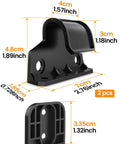 Top Tier Retractable Baby Gate Replacement Kit For 55 Inch Wide By 33 Inch Tall Doorways showing detailed mounting bracket sizes.