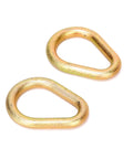 Beefy Heavy Duty Alloy Steel Pear Shaped Ring Set Galvanized No Welding 7000 Lbs Load Capacity 12mm Diameter Half Inch Forged