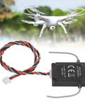 DSMX 2.4GHz 8 Channel RC Satellite Receiver Replacement with Anti Jam Tech for AR8000 AR6210 near a drone in flight