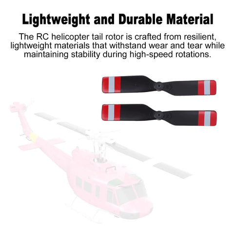 Tail Rotor Set For RC Era C032 UH 1 Helicopter Beefed Up For Stable Tail Control Lightweight Durable Spare Parts