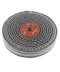 Denim Buffing Wheel For Bench Grinder And Die Grinder, Six Inch By One Inch Thick With Half Inch Arbor, Denim Cloth Buff Wheel