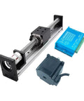 Heavy Duty XYZ Liner Block Linear Guide With 40mm Width And SFU1605 Ball Screw For Smooth Sliding Table Motion Up To 50kg Load Max In 600mm Length Setup components including ball screw and controller.