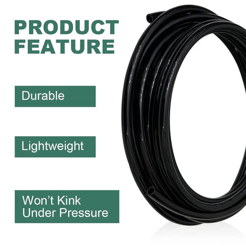 Sineside vacuum PU tubing coil, black; durable, lightweight and won't kink under pressure.