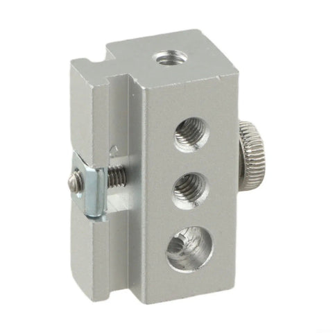 Super Slick Silver Aluminum Camping Table Clip Slider Igt Compatible Multi Hole Adapter for 6Mm 8Mm and Quarter Inch gear mount.
