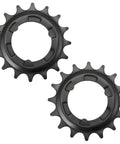 Two Pack 16 Tooth MTB Bike Sprocket Black 70mm Outer Diameter 34mm Inner Diameter Corrosion Resistant Easy Install