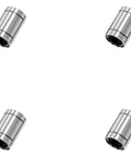 Four Pack LM5UU Linear Ball Bearings 5mm Bore 10mm OD 15mm Length With Double Side Rubber Seal for CNC Machines and 3D Printers