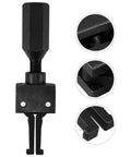 Heavy Duty Slide Hammer Bearing Puller Kit For Quick Knock Loose Of Stubborn Guide Bearings Fits 5/8X18 And 3/4X16 Threaded Rods close-up of puller head with black steel finish.