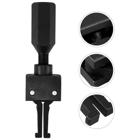 Heavy Duty Slide Hammer Bearing Puller Kit For Quick Knock Loose Of Stubborn Guide Bearings Fits 5/8X18 And 3/4X16 Threaded Rods close-up of puller head with black steel finish.