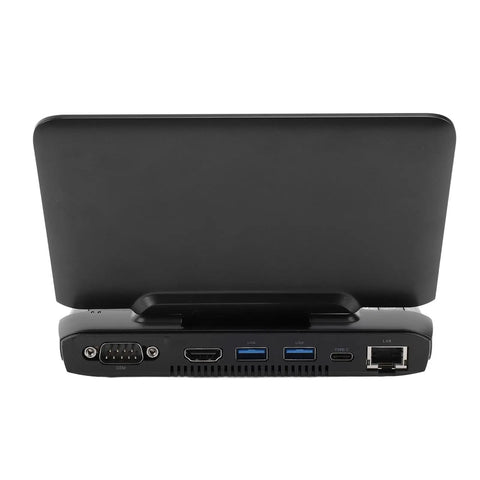 Back view of Tough As Nails Rugged 6 Inch Industrial Laptop With N4120 Quad Core Processor RS232 Serial Port Gorilla Glass 4 Screen.