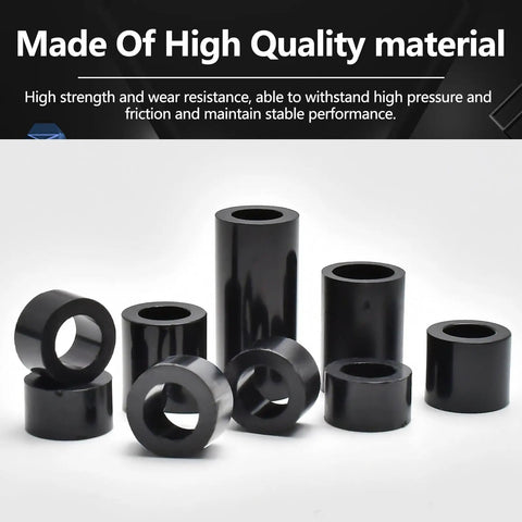 Nylon Spacer Assortment Kit For Circuit Boards Non Threaded Black Standoff Washers With 7mm Outer Diameter And 3 4 5mm Inner Diameters.