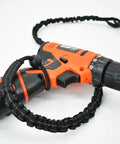 Tool Lanyard 10 Pack Safety Tool Leash securing an orange power drill, showcasing fall protection gear for tools construction carpentry.