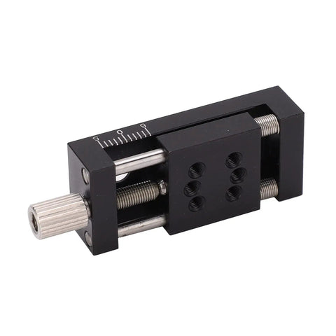 Manual Fine Tune Linear Stage Actuator featuring buttery smooth sliding table, aluminum construction for precision optical work.