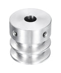 V Type Pulley With 10mm Bore And 30mm Outer Diameter, Double Groove Aluminum Alloy Drive Wheel For 6mm PU Belt On Motors