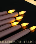 24 Pack Flameless Taper Candles 11 Inch LED Flickering Battery Pink Realistic Candlelight for Wedding Table Centerpieces