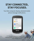 2.8 Inch Color Touchscreen GPS Bike Computer With Smart Map Navigation And ReRoute Planning displaying message notifications