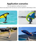 People using 6 Square Meters Foil Wing Kite For Wing Foiling Inflatable Wingsurfer with Storage Bag and Surf Leash in various settings