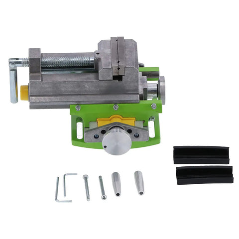 Built Like A Tank Heavy Duty 3 Inch Drill Press Vise Cross Slide with solid aluminum base and components visible.