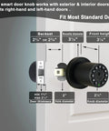 Keyless Entry Door Lock With Backlit Keypad And Master Code Electronic Door Knob No Brainer Auto Lock Waterproof