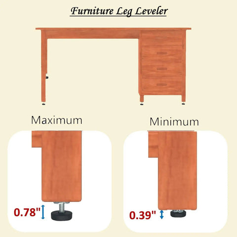 16 Pack Adjustable Furniture Leveling Feet With One Quarter Inch Threads And Anti Slip Bases For Tables Desks Chairs Cabinets Dressers Outdoor Patio Furniture No Wobble Levelers Height Extenders Screw On