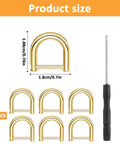 Six Pack Horseshoe Shackle Screw D Rings With Included Driver Premium Zinc Alloy Heavy Duty Hook for custom leather projects