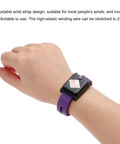 Person wearing Cordless Anti Static Wrist Strap With Adjustable Silicone Bracelet For ESD Safe Computer Electronics Repair