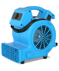 Powerful Air Mover 1/8 HP 550 CFM Carpet Dryer and Floor Blower with 3 Speed Settings and Daisy Chain, portable fan side view