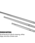 Swedged Aluminum Panhard Radius Rod Tube 3/8-24 Adjustable, 10 Inch Length,.750 OD 6061-T6 Natural Finish For Shifter Steering And Chassis Linkage Beefed Up Precision Ride, natural aluminum tubes