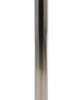 Heavy Duty Stainless Steel Pipe Safety Bollard Tough As Nails Wall 36 Inch X 4-1/2 Inch Polished Silver with yellow tape.