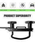 Rooftop Cargo Carrier Mounting Clip Kit With U Bolt Clamp Back Plate Quick Release Strap Protective Pad And Lock Nut For Cars And Vans Outdoor Roof Rack Accessory Black showing durable materials and easy installation features.