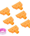 Six Pack BSPT One Quarter Inch Male Blowing Wind Nozzles Flat Air Nozzles For Dust Busting And Fast Air Drying with PTFE tape