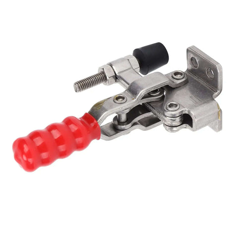 Stainless Steel Toggle Clamp With Ergonomic Plastic Cover Handle For Quick And Easy Metal Plate And Circuit Board Clamping In Machine Operation
