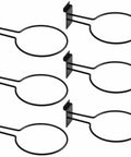 Six Pack Slatwall Ball Holder Steel Ball Rack For Basketball Football Soccer Volleyball Storage shown in black steel